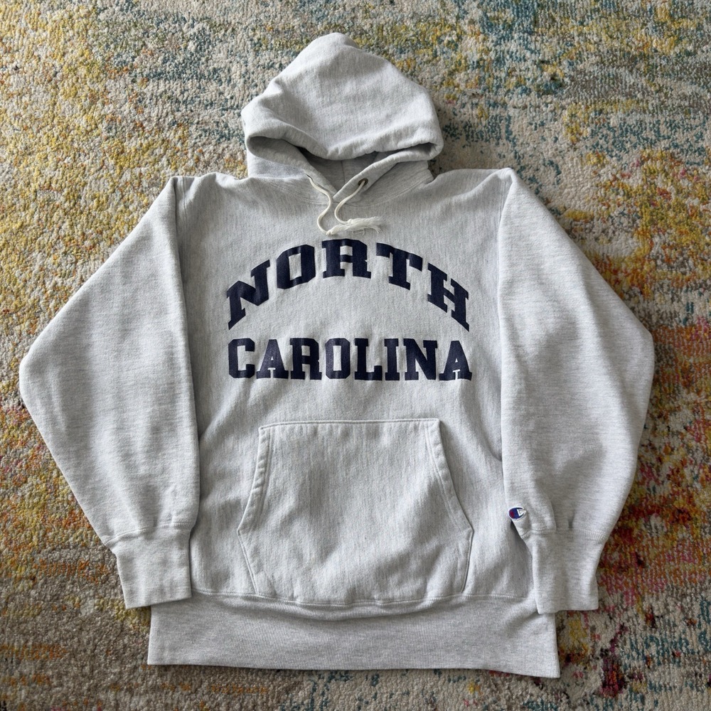 VINTAGE CHAMPION REVERSE‎ WEAVE NORTH CAROLINA HOODIE SIZE XL